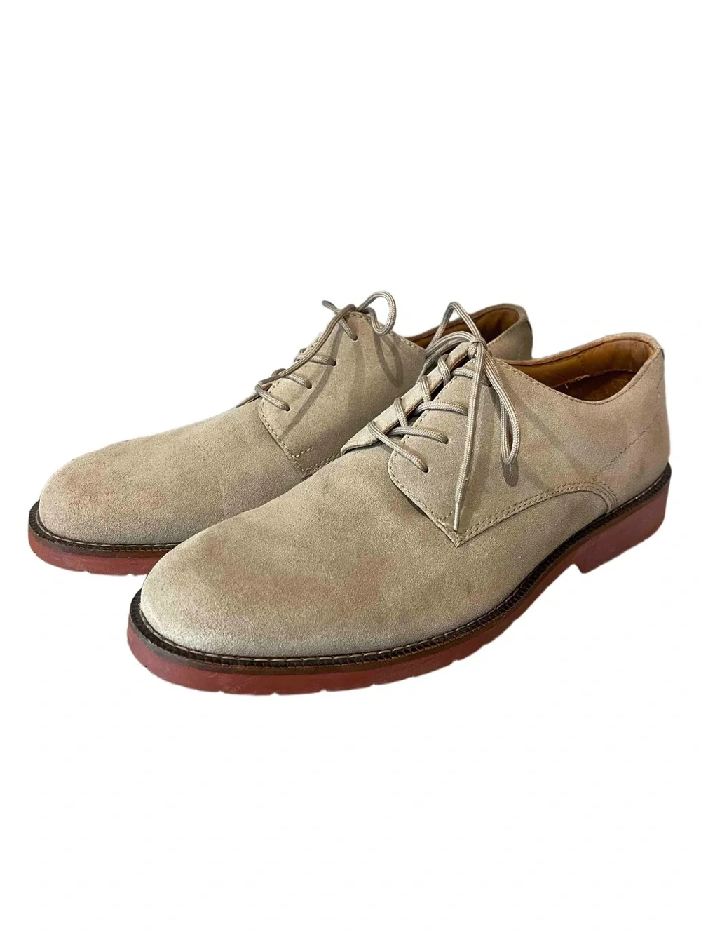 Bass Men’s Gunslinger Suede Tan Oxford Shoes size 10 1/2 Medium
